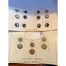 Button Co Salesman Sample Cards Pearlesque and Metal Fancy - $17.10