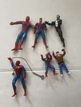 Spiderman Action Figures Lot (6) Vtg Marvel Comics 1990s Rare  - $36.60