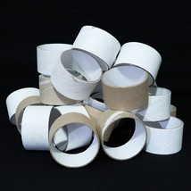 Lot Of 24 Empty Cardboard 2&quot; Packing Tape Rolls Tubes Brown White Art Crafting  - £7.07 GBP