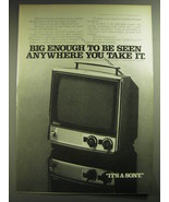 1974 Sony Model TV 115 Television Ad - Big enough to be seen anywhere yo... - £14.76 GBP