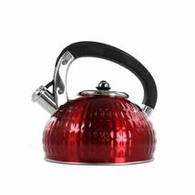 Megachef 3 Liter Stovetop Whistling Kettle in Red - £33.62 GBP