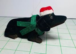 Bobble head flocked dog ornament - £4.80 GBP