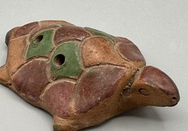 Whistle Mexican Turtle Clay Pottery Works 4.5 x x 1.5  Handmade Native Product - £14.90 GBP