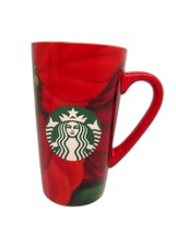 Starbucks Holiday Mug Red Christmas Poinsettia Coffee Latte Cup 16oz - $10.00