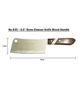 Kiwi #835 Vegetable Chopping Knife/cleaver stainless wood handle 6.5&quot; In... - $357.32 MXN