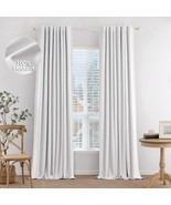 Miulee 100% Blackout Curtains 90 Inches Long Linen Curtains &amp;, 2 Panels Set - $53.96