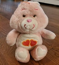 Vintage 1983 Kenner Care Bear LOVE A LOT Double Hearts Pink 13&quot; Plush To... - $16.79