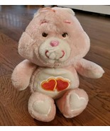 Vintage 1983 Kenner Care Bear LOVE A LOT Double Hearts Pink 13&quot; Plush To... - £13.20 GBP