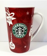 Holiday 2009 Red Starbucks New Bone China Christmas 16 oz Coffee Mug Cup - $14.37