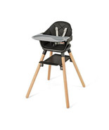 6 in 1 Convertible Highchair with Safety Harness and Removable Tray-Blac... - $137.29