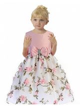 Posh Pink/White Floral Embroidered Flower Girl Holiday Dress, Crayon Kid... - £41.87 GBP