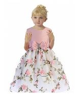 Posh Pink/White Floral Embroidered Flower Girl Holiday Dress, Crayon Kids USA - £42.61 GBP