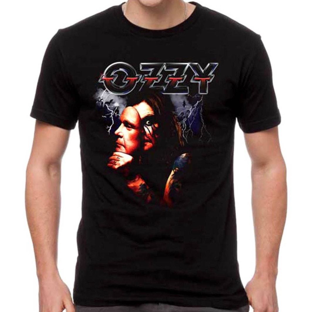 Ozzy Osbourne Black Mask T-Shirt size M Official Metal Glam Black Sabbath - £13.91 GBP