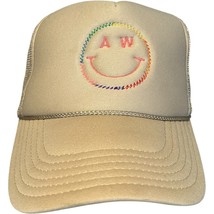 AW smiley face otto 39-165 foam mesh snapback trucker hat - $302.21 MXN