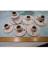 Lot of 6 Vintage White Ceramic Light Fixtures - €43,40 EUR