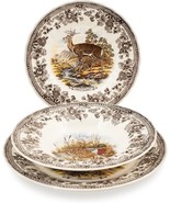 Churchill Scene - Hunting Dinnerware, E.T.W, Ivory White/Brown, 18 Units - $614.10 CAD