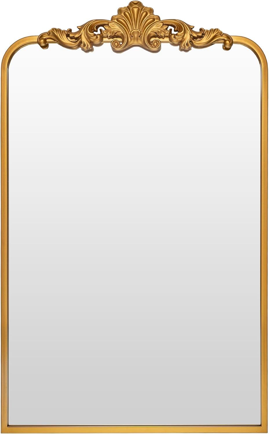 19&quot; X 30&quot; X 5 &quot;Traditional Vintage Baroque Wall Mirror With Gold, And Ha... - £58.51 GBP