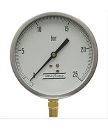 Versa V4301YBH4 Pressure Dry Gauge 4-1/2&quot; 0-25 BAR LM 1/4&quot; NPT Chrome - $240.48 CAD