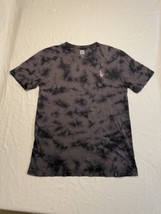 HUF T-shirt Black Gray Stone Washed Skeleton Hand Rose Embroidered Mens ... - $12.60