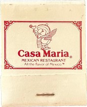 Casa Maria, Mexican Restaurant, Match Book Matches Matchbook - £9.37 GBP
