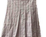 Strasburg Juniors Skirt Size 10 Womens XS Pink Brown Midi Pleated Plaid ... - $12.06