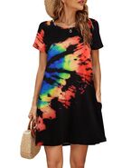 Halife Women's Casual Summer Short Sleeve Colorful Beach Dress Size S - $319.74 MXN Halife Women's Casual Summer Short Sleeve Colorful Beach Dress Size S - $319.74 MXN