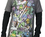 Dunkelvolk Mens Gray Jaley Gargoyle Peruvian Contemporary Art LongSleeve... - $38.70