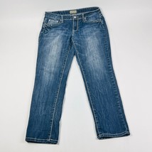 Earl Jean Straight Leg Womens Size 10 Blue Stretch Dark Wash - $23.74