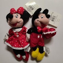 Disney Store Valentine Mickey And Minniemouse Bean Bag Plush Toy Nwt Nos Vintage - $10.00