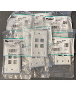 7-Panduit NK4FWHY 1-Gang 4-Port Faceplates with Label, White - £14.64 GBP
