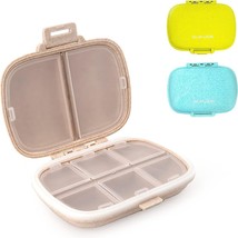 3 Pack Sukuos Daily Pill Organizers  8 Compartments Portable Travel Pill Box NEW - £14.68 GBP