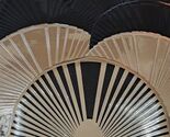 Art Deco nouveau Style fan placemat black gold set 7 vinyl Gatsby Vintage - $43.00