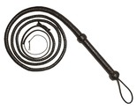 Real Cowhide Leather Bullwhip 08 Feet Long Dark Brown 12 Plait Handmade ... - $27.34