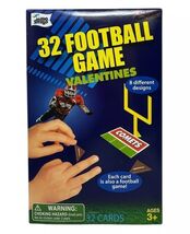Valentine's Day Exchange Cards Football Game Valentines Kiddie Cards 32 ... - $4.83