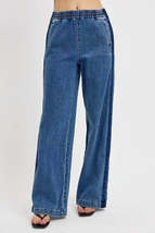 RISEN Full Size Elastic Waist Wide Leg Jeans Plus Size - $58.00+
