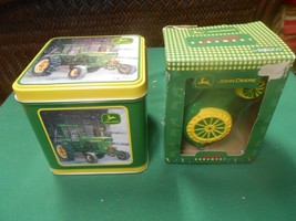 NEW - JOHN DEERE  Holiday Tractor Ornament and Tin Canister - $14.44
