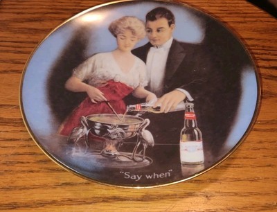 Say When Crown Bavaria Germany Vignettes Early Anheuser Busch 1981 7.75&quot;... - $14.99