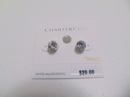 Charter Club simulated diamond stud earrings A239 - £6.21 GBP