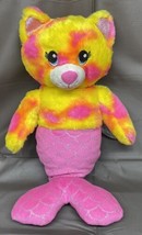 2021 Build a Bear Mer-Cat Mermaid Cat Kitty 17&quot; Plush Tie Dye Pink - £14.06 GBP