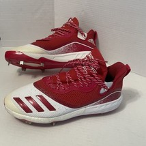 Men's Adidas Size 12.5 Icon V Baseball Cleats Red & White G28248 - $27.73