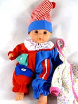 Corolle Baby doll 12-13" with clown outfit costume Vinyl & cloth 2004 - £17.02 GBP
