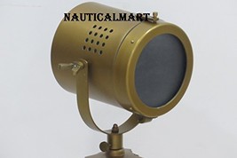 NauticalMart Vintage Design Modern Small Searchlight In Brass Antique Finish   - £78.93 GBP