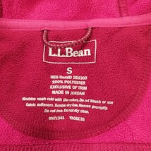 L.L. Bean Women's Pink/Red Full Zip Fleece Hoodie Jacket Pockets Size Small image 3