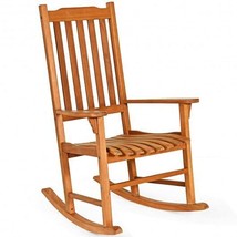 Outdoor Rocking Chair Single Rocker for Patio Deck  - Color: Natural - £130.66 GBP