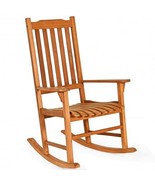 Outdoor Rocking Chair Single Rocker for Patio Deck  - Color: Natural - £129.00 GBP