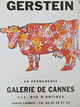 David Gerstein - Original Exhibition Poster - Cow -Cannes gallery -80&#39;S - £199.68 GBP