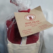 Nantucket Home Holiday Kitchen in A Bag Placemats Wine Tote Napkins Mitt... - £7.35 GBP