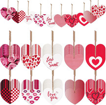 50 Pieces heart Wooden Heart Embellishments Mother&#39;s Day, wedding, anniv... - $9.41