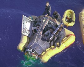 Neil Armstrong and Dave Scott in Gemini 8 after splashdown Photo Print - £7.04 GBP