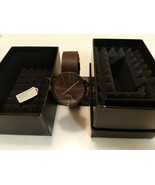 Vestal Roosevelt Italian Leather Stainless Steel Quartz Watch RS42L07.DB... - €44,44 EUR